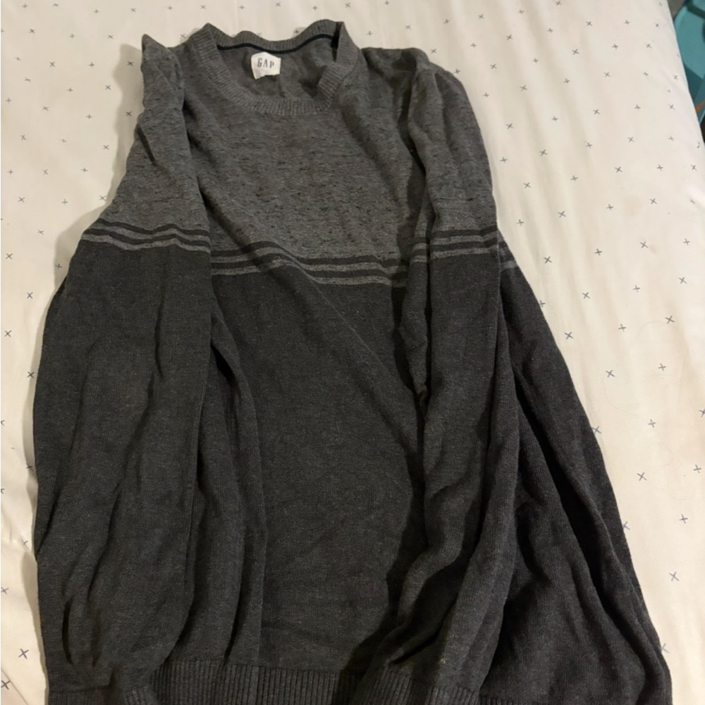 GAP Striped Gray Sweater